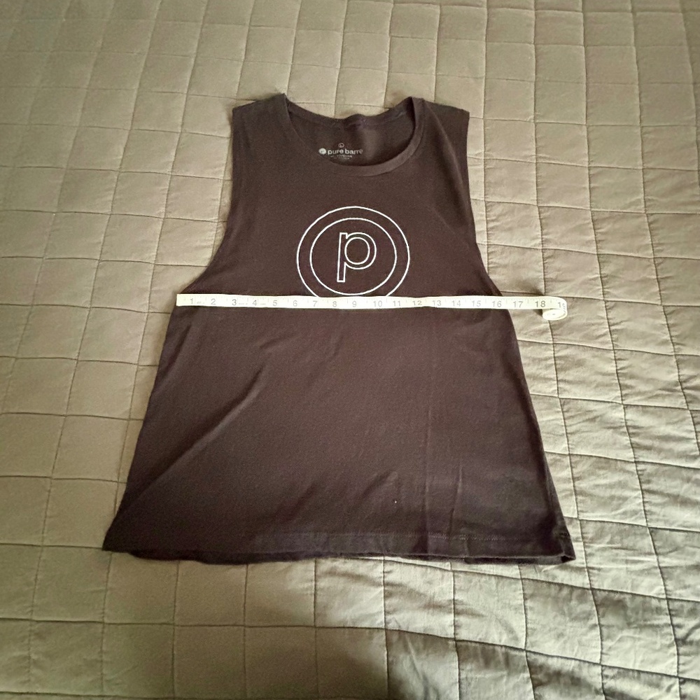 Pure Barre  Black Muscle Tank Large